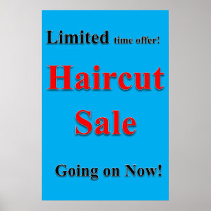 Salon Friseursalon Plakate Haarschnitt Sale