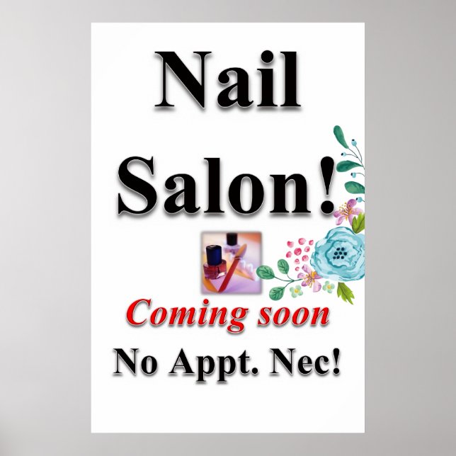 Salon Friseursalon Plakate Nagelstudio (Vorne)