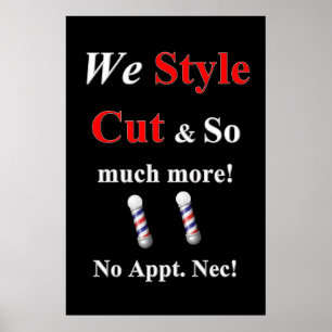 Salon Friseursalon Plakate Schnitt Stil Friseur