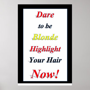 Salon Friseursalon Plakate Trauen Sie sich blond z