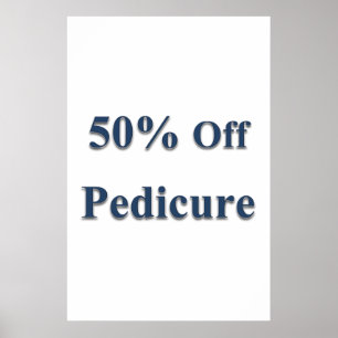 Salon Friseursalon Poster 50% Rabatt Fußpflege
