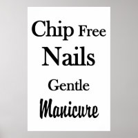 Salon Friseursalon Poster Maniküre Chipfreie Nägel