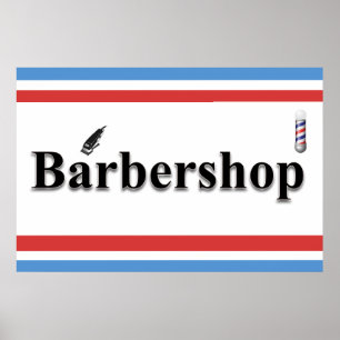 Salon Friseursalon Schilder Poster Friseurstange H