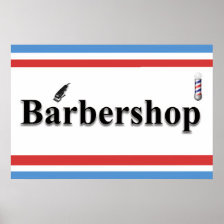 Salon Friseursalon Schilder Poster Friseurstange H