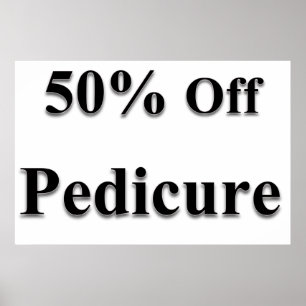 Salon-Friseursalons-Plakate 50% Rabatt auf Pedikür Poster