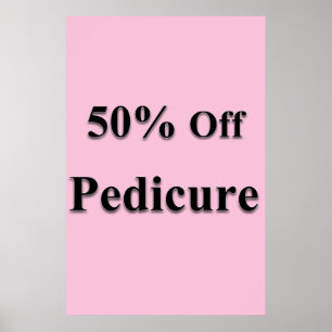 Salon-Friseursalons-Plakate 50% Rabatt Pediküre Ro Poster