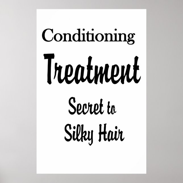 Salon-Frisör-Plakate Seidiges Haar Conditioning  Poster (Vorne)