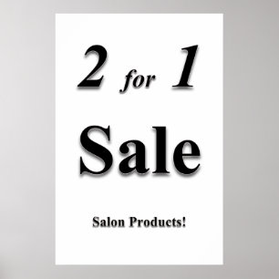 Salon-Frisör-Plakate Zwei-für-Eins-Angebot Produkt Poster