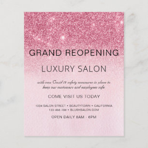 Salon für Glitzer in Rosa Flyer