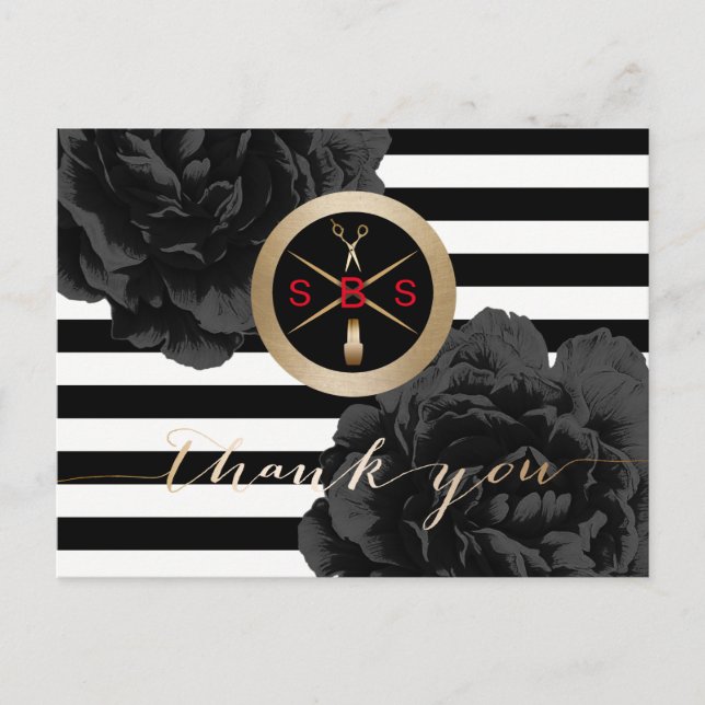 Salon Gebäude Solution Business Vielen Dank Postkarte (Vorderseite)