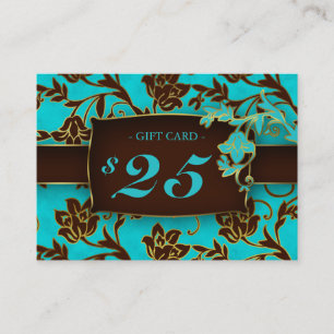 Salon-Geschenkkarte Spa Gold Floral BB 25 $ Rabattkarte