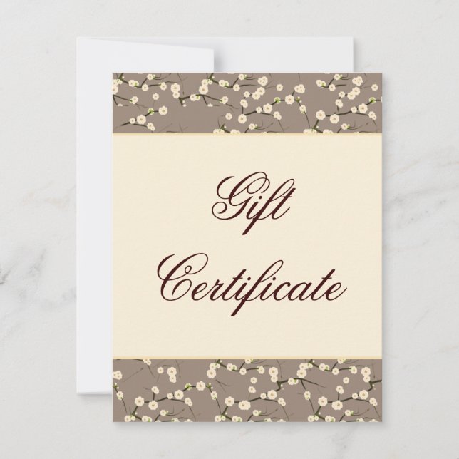 Salon Gift Card Kirsche Blossom Blumenkrebs (Vorderseite)