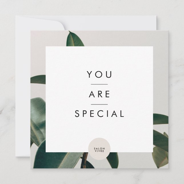 Salon Gift Card Moderne Minimalistische Linie (Vorderseite)