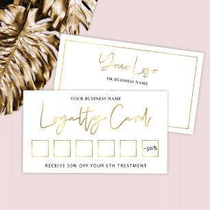 Salon Glam Gold Logo Modern Beauty oder Wellness-C Treuekarte