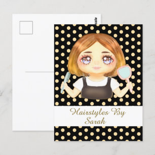 Salon Hairstylist Postkarte
