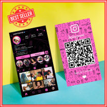 Salon Instagram Pink | QR-Code für soziale Medien