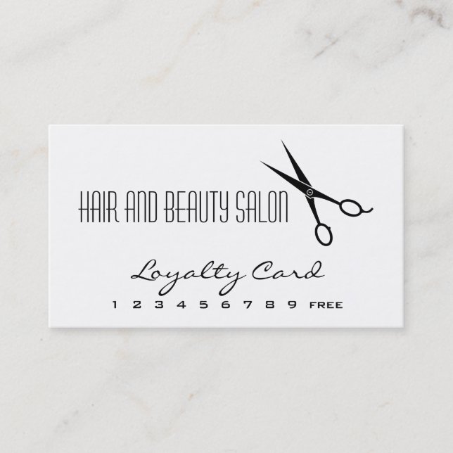 Salon Loyalitätskarte für Haare und Schönheitssalo Treuekarte (Vorderseite)