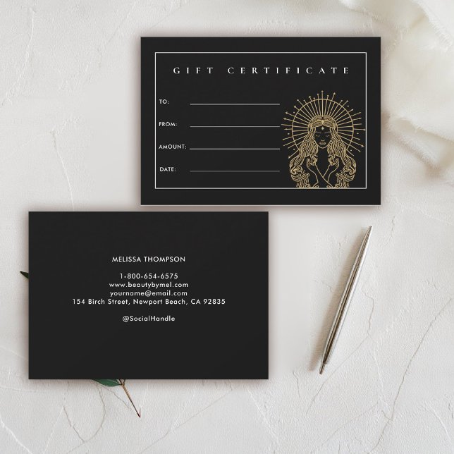 Salon Makeup Hair Nails Lashes Tarot Geschenk (hair salon gift certificate mystical tarot celestial beauty makeup nails lashes stylist beauty )