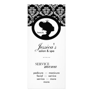 Salon-Marketing kardiert Kronen-Frauen-Silhouette Werbekarte