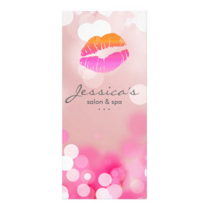 Salon Marketing Karten Makeup Rosa Lippen & Lichte