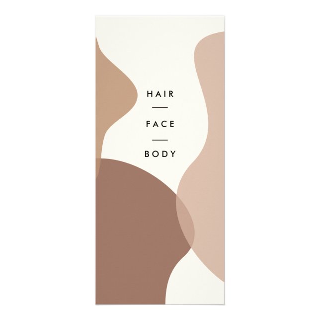 Salon Minimal Moderne Service Preis List Werbekarte (Vorne)