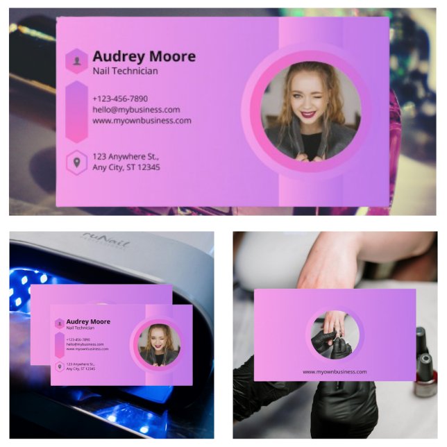 Salon Nail Techniker Visitenkarte (Nail Technician Business Card
)