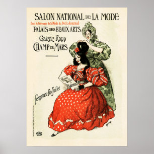 Salon National de la Mode Old French Fashion Show Poster