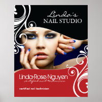 Salon-Poster für Haare und Nageln