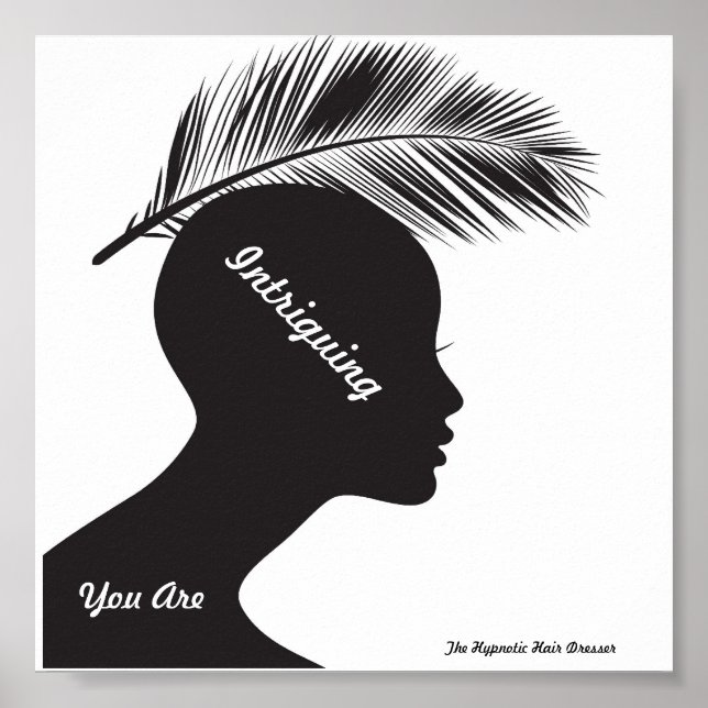 Salon Poster Priming Words Hypnotic Haar Dresser (Vorne)