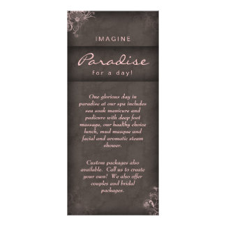 Salon Rack Card Vintag Rosa Stier braun Werbekarte