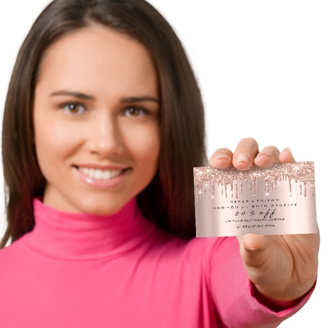 Salon Referenzen Karte Spark Makeup Lashes (Salon Referral Card Spark Makeup Lashes Nails Wax)