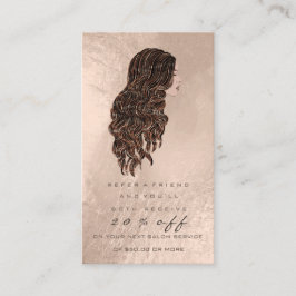 Salon Referenzkarte Kupfer Makeup Lash Friseur Empfehlungskarte