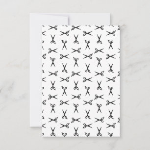 Salon Schere Barbershop CUSTOM HINTERGRUND FARBE Dankeskarte