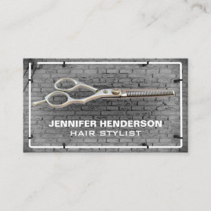 Salon Scissors   Bridge Wall Lights Business Card Visitenkarte