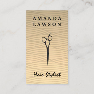 Salon Scissors Weave Pattern Visitenkarte