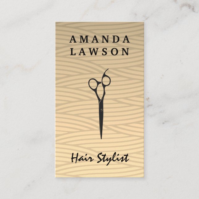 Salon Scissors | Weave Pattern Visitenkarte (Vorderseite)
