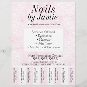 Salon Service Pink Gold Business Abstecher Flyer
