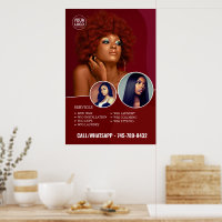 Salon Services Editable Matte Poster