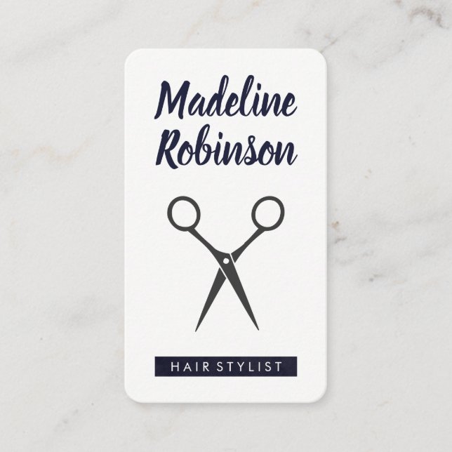Salon Shears (grau) Terminkarte (Vorderseite)