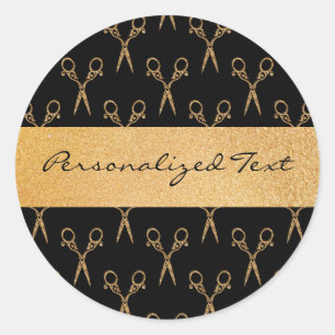 Salon Shears Runder Aufkleber