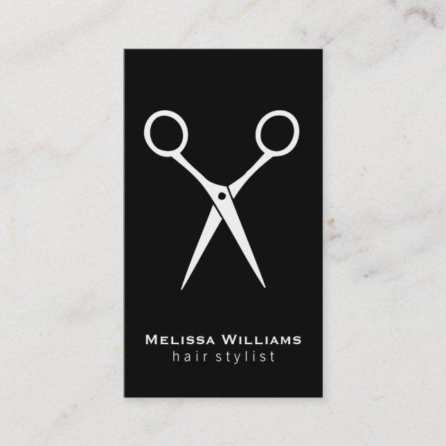 Salon Shears | weiß Visitenkarte (Vorderseite)