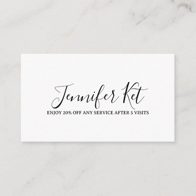 Salon spa business discount offer website visits a begleitkarte (Vorderseite)