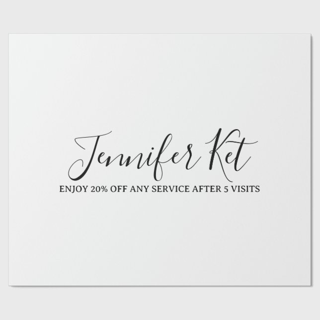 Salon spa business discount offer website visits a geschenkpapier (Flach)