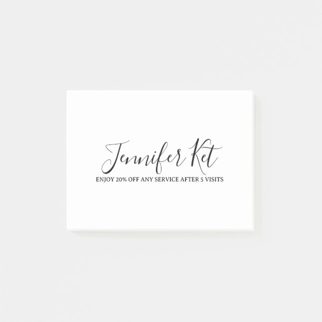 Salon spa business discount offer website visits a post-it klebezettel (Vorderseite)