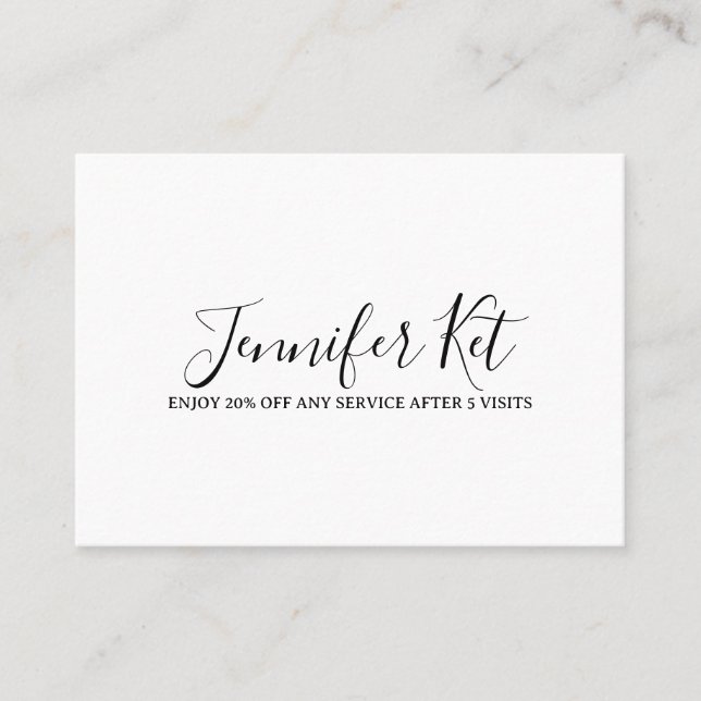 Salon spa business discount offer website visits a rabattkarte (Vorderseite)