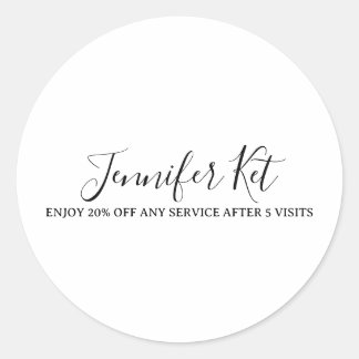 Salon spa business discount offer website visits a runder aufkleber