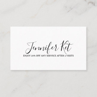 Salon spa business discount offer website visits a visitenkarte
