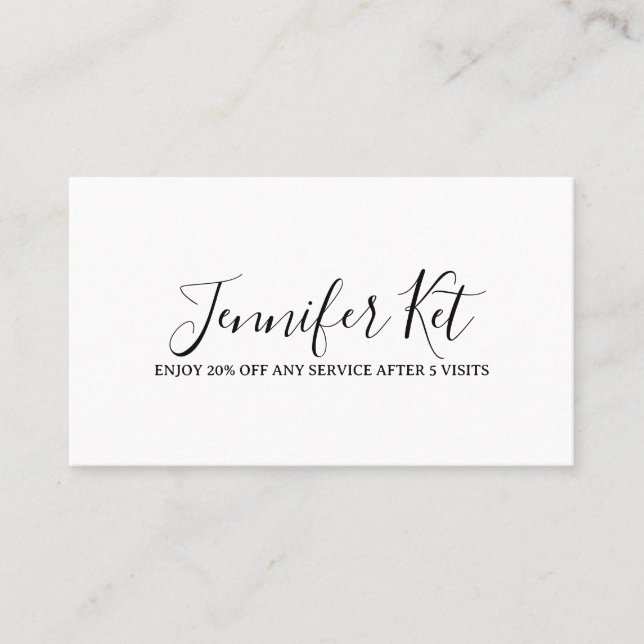 Salon spa business discount offer website visits a visitenkarte (Vorderseite)