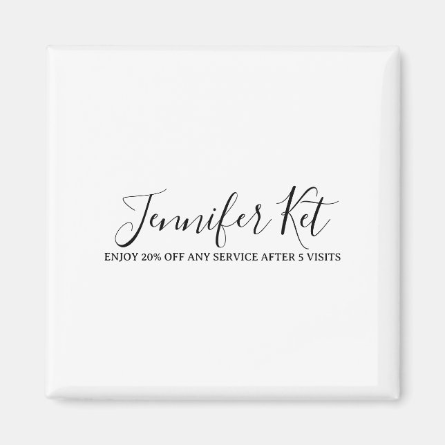 Salon-Spa-Geschäft Rabatt Angebot Website Besuche  Magnet (Vorne)