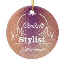 Salon Stylist Friseur Rose Gold Monogramm